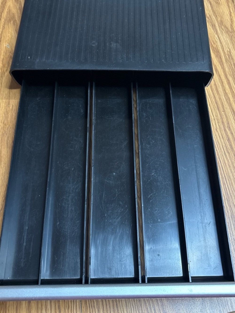 Black Plastic Drawer Coffee Pod Organizer Tray